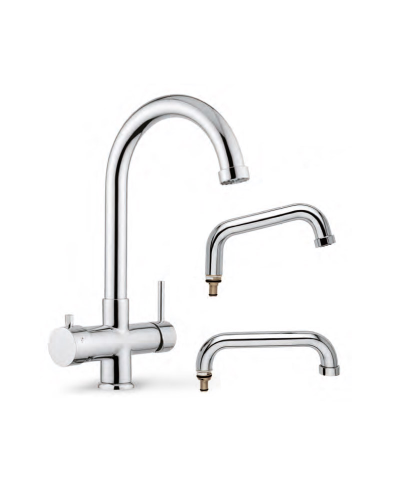 rubinetto-5vie-abs Miscelatore a 5 vie e 2 comandi - varie altezze - immagine 1